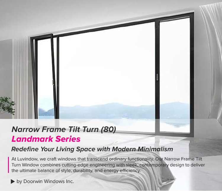 Narrow Frame Tilt Turn Windows Landmark Series