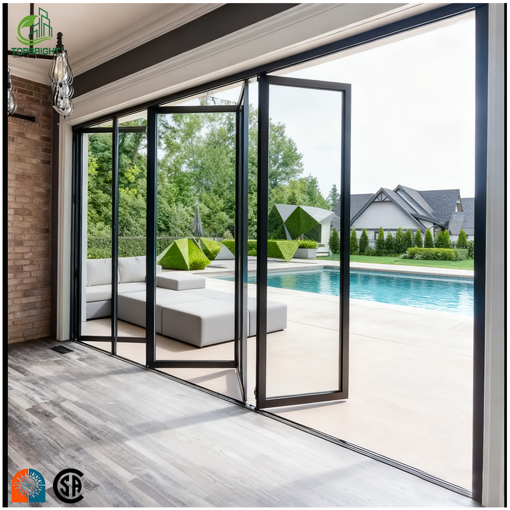 Modern Folding Patio Glass Door Installation
