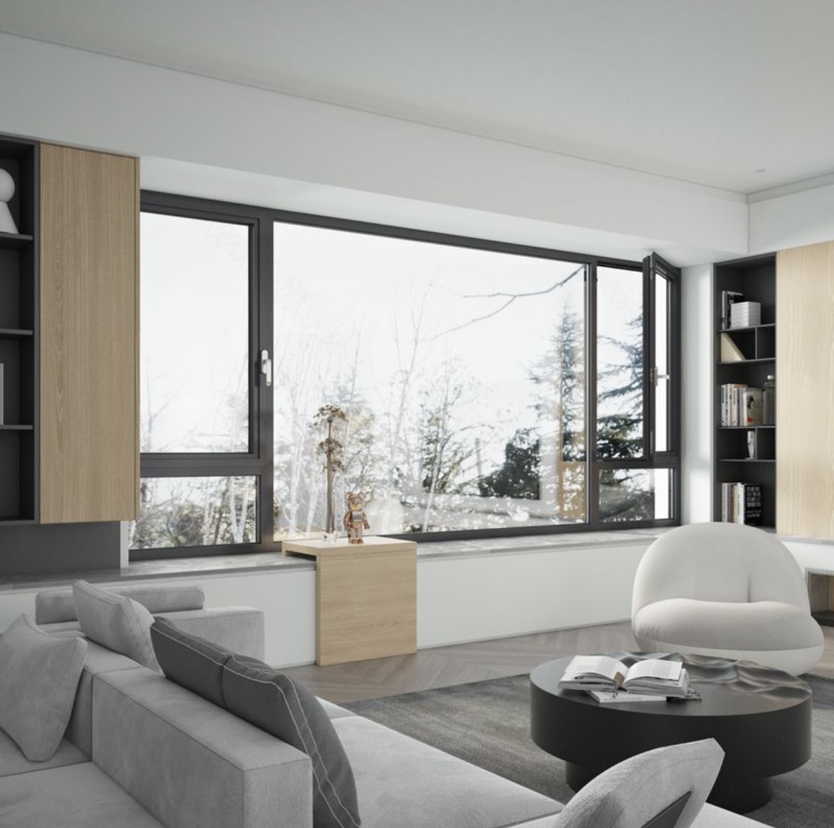 Aluminum Alloy Casement Windows Ventilated Safe Inwards Opening Tilted Design for Exterior Bathroom Villa Featuring Tempered