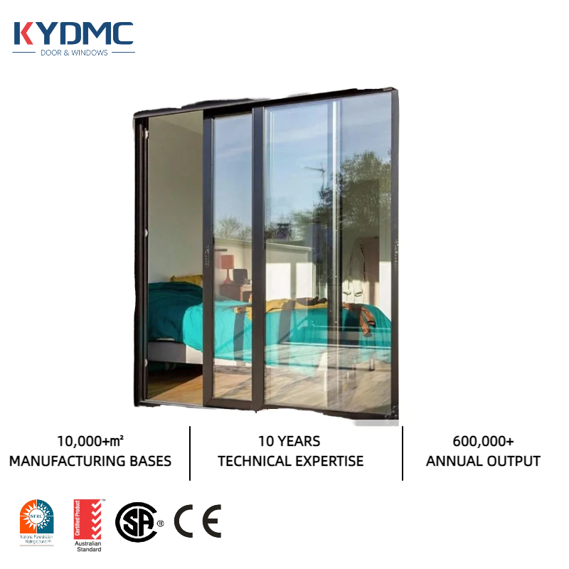 USA Outdoor Hurricane Proof Aluminum Frame Accordion Doors NFRC Interior Soundproof Bi Folding Door