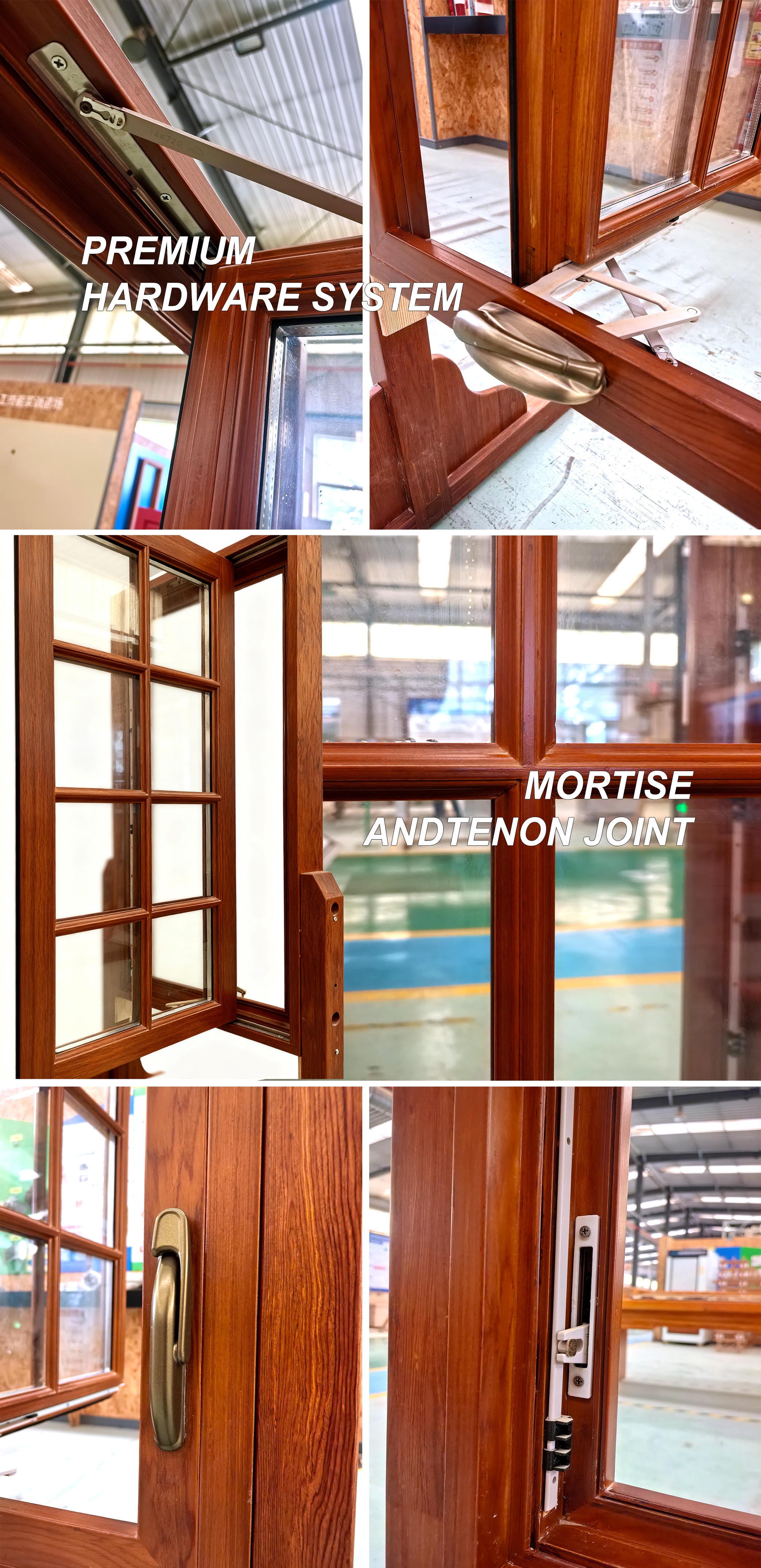 American Style Wood Crank Casement Window | Energy Saving Solid Wood Windows for Green Buildings