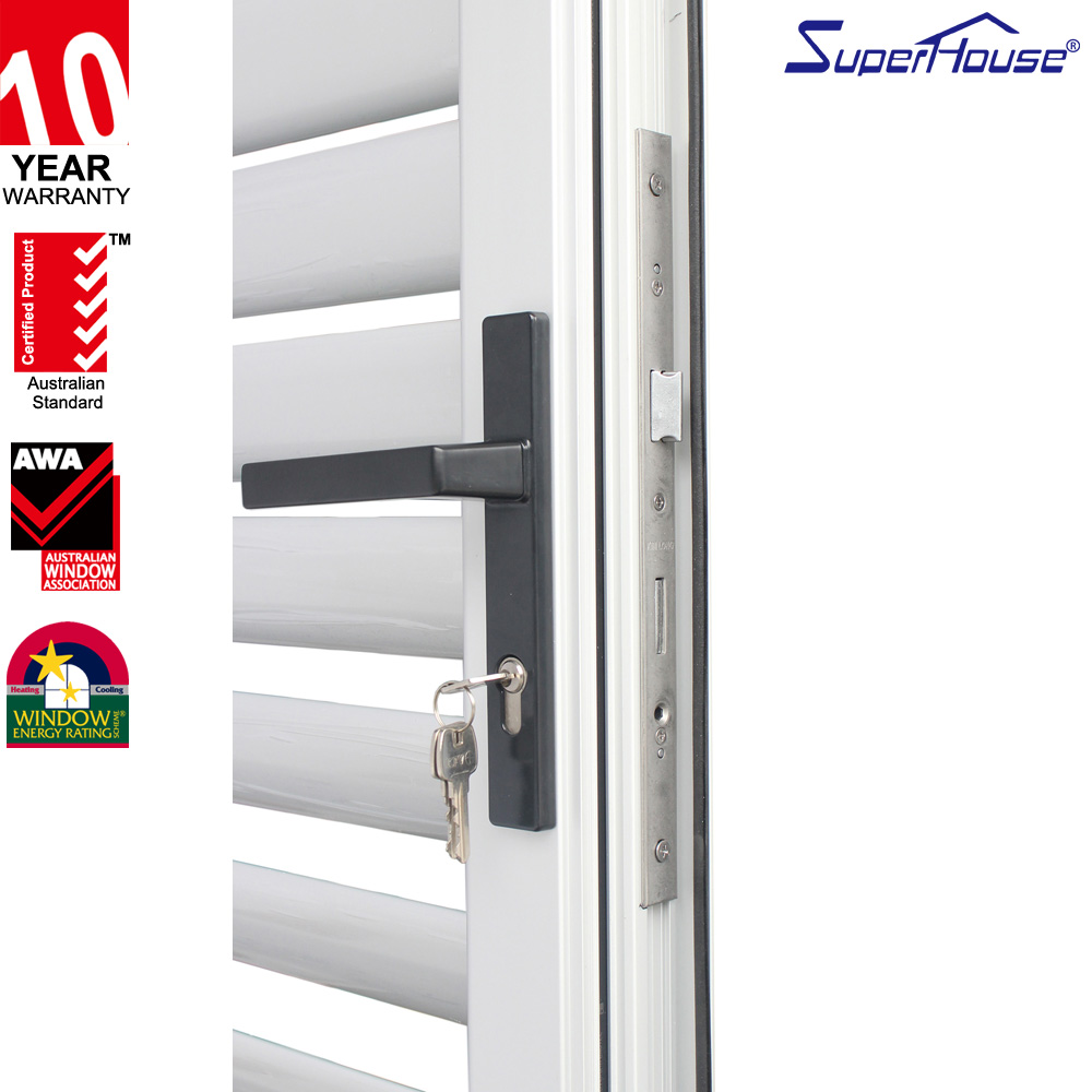 Superhouse Economical Exterior Aluminium Louver Swing Out Door Structure