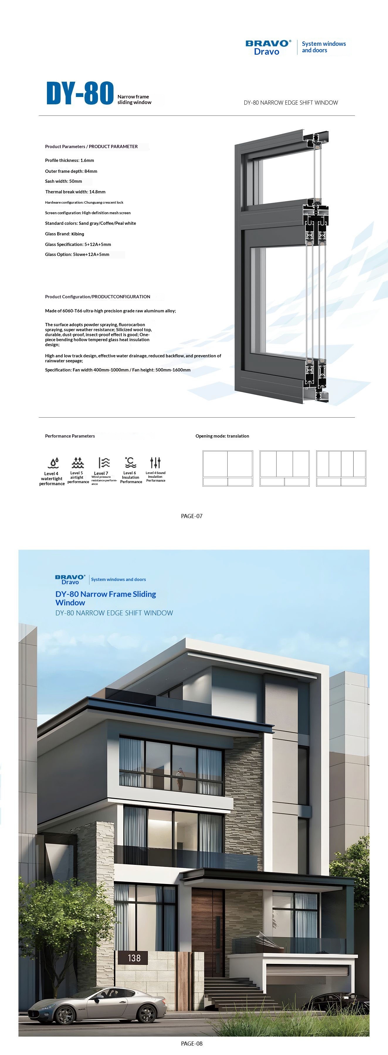 Sliding Security Windows for Home & Shop Front Glass Aluminum Skylight Panoramic Metal Door Windproof Function 5 Year Warranty