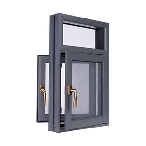 Modern Vertical Swing Aluminum System Doors and Windows Double Glazed