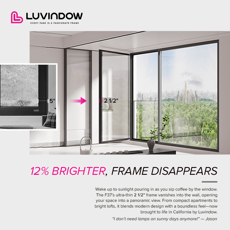 Windproof Aluminum Slim Frame Tilt and Turn Windows