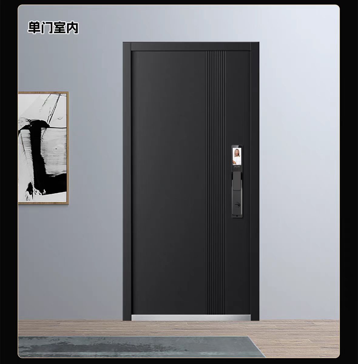 BST Ex-01 Modern Aluminium Anti-Theft Security Exterior Entry Door With 5 Year Warranty For Residential &amp; Hotel Use