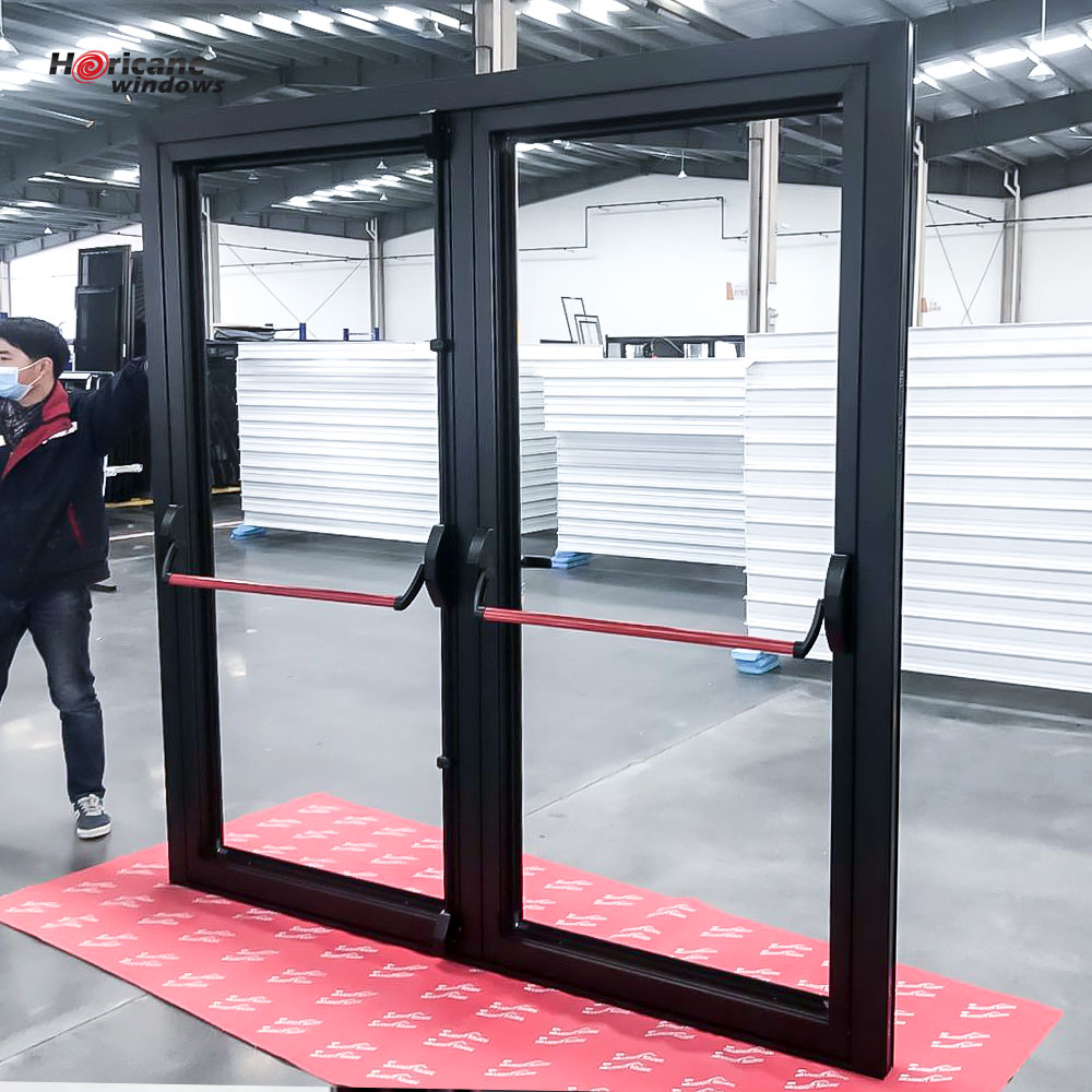 NOA Commercial Door Safety Quick Escape Door Push Glass Aluminium Storefront Exterior Doors