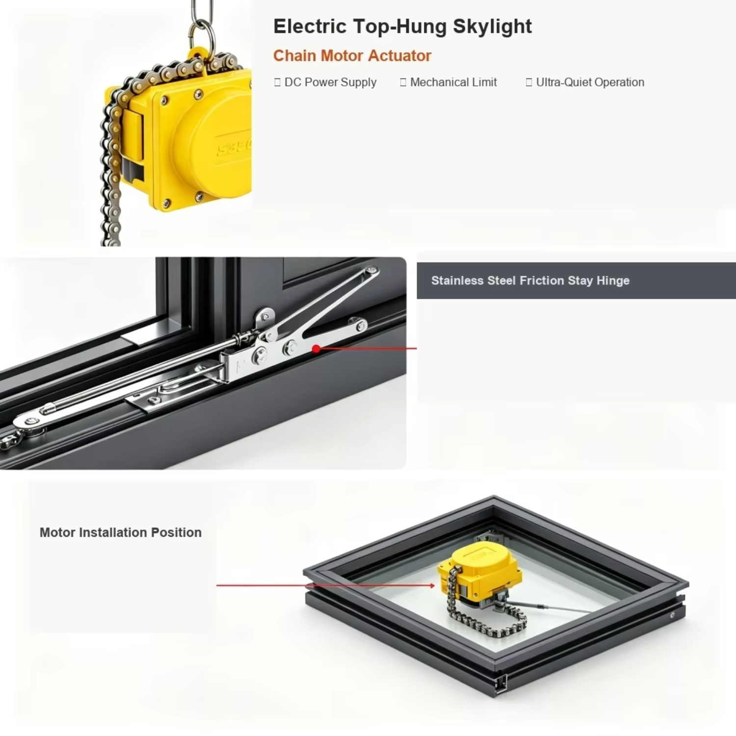 Electric Roof Skylight Opening System