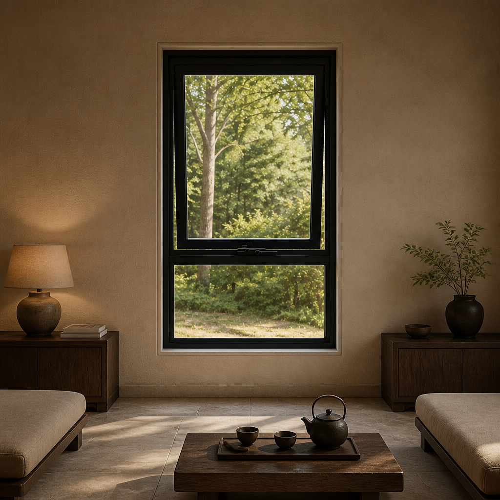 Modern Aluminum Top Hung Awning Window Outward Opening Ventilation Glass Window for Bathroom Villa Apartment Custom Size