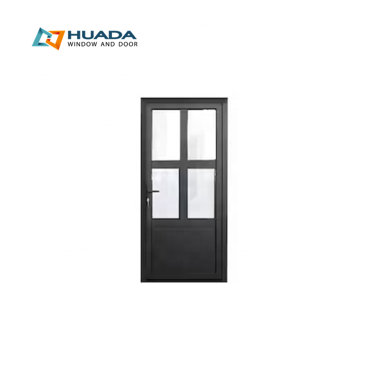 HuaDa CSA Approved Customized Casement Aluminium Alloy Glass Door Exterior Security Entrance Steel Main Doors