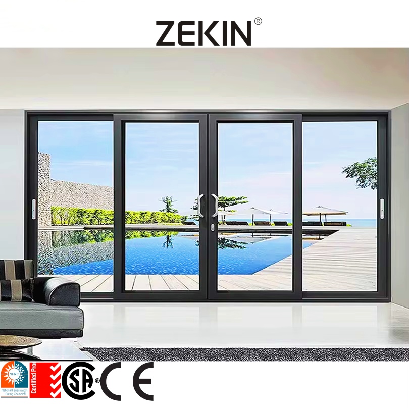 NFRC AS2047 Heavy Duty Frame Design Patio Balcony Lift Door Exterior Aluminum Door Glass Lift Aluminum Sliding Door