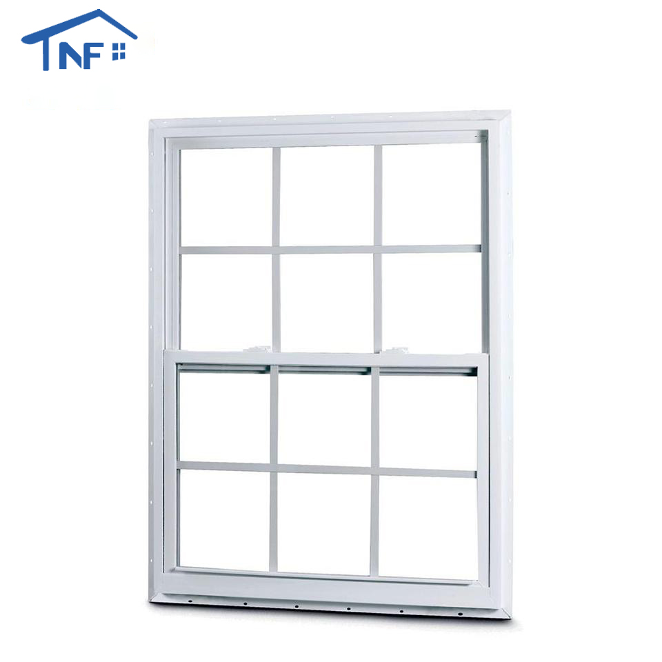 Foshan America Aluminum Tempered Glass Glass Waterproof French Black Windows and Doors Custom Design Doule Single Hung Windows