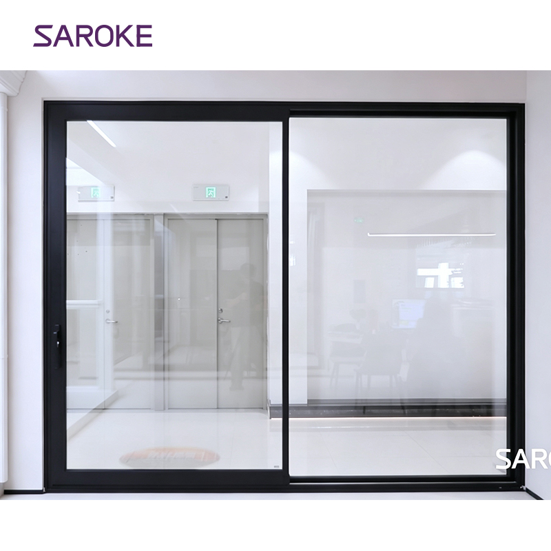 Multi Tracks Large Glass Thermal Break Villa Patio Hurricane Proof Aluminum Balcony Sliding Doors for Exterior Use