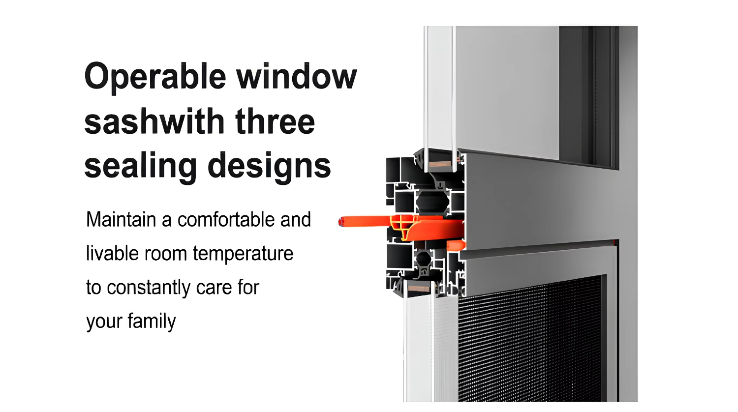 Side Pressure Sealing Soundproof Double Glazed Aluminum Sliding Windows Soundproof Sliding Aluminium Window