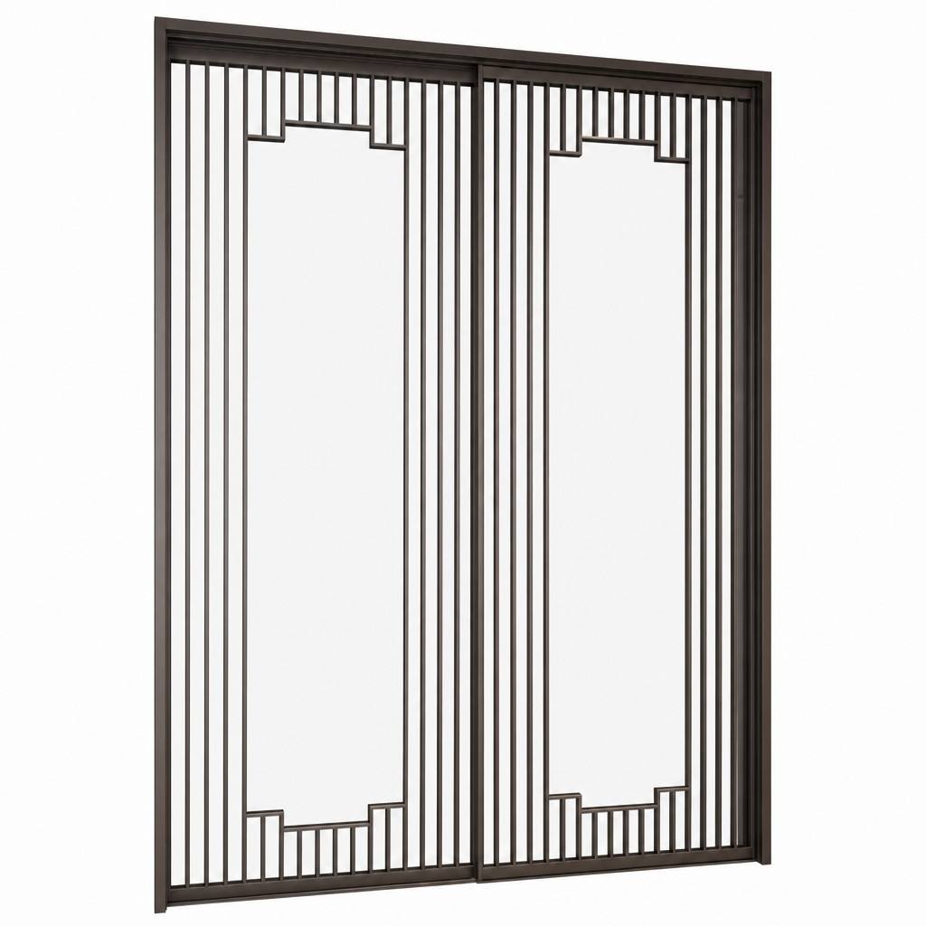 Customized Designs Black Aluminum Alloy Crittall Style Sliding Glass Door with 2x5 Grid Panels for Industrial Interior Partition