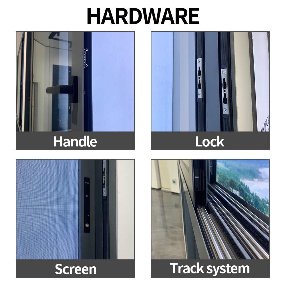 AS2047 Multi Large Sliding Swing Glass Window Aluminium Double Glazed Window Frame Aluminium Sliding Window With Mosquito Net