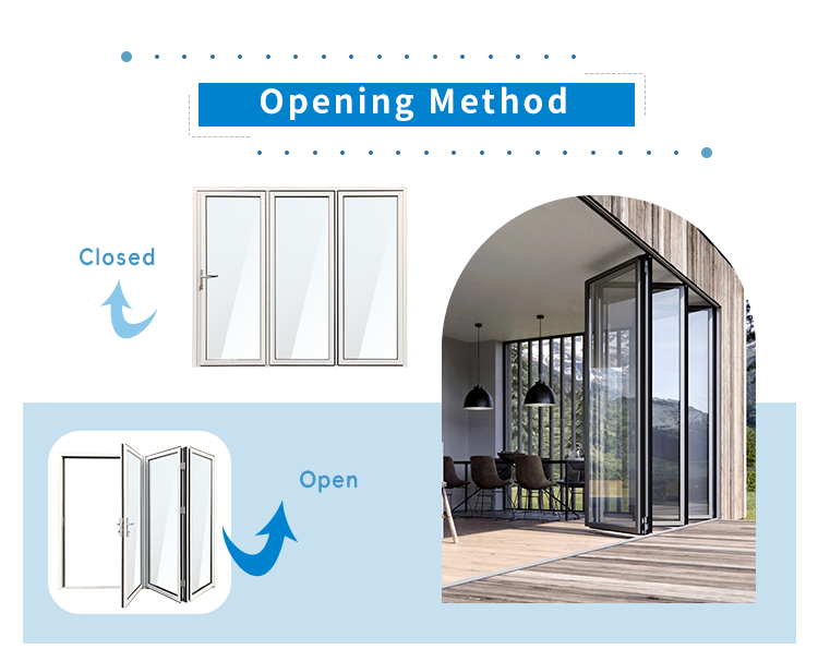 OEM Modern Style Folding Windows and Doors for Balcony China Manufacture Aluminum Alloy Steel Materials for Exteriors Villas