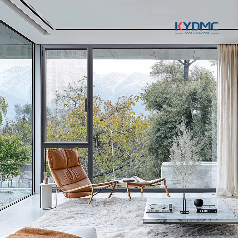 Hurricane Proof Impact Tempered Glass Black Burglar Proof Soundproof windows NFRC Thermally Insulated Aluminum Casement Window