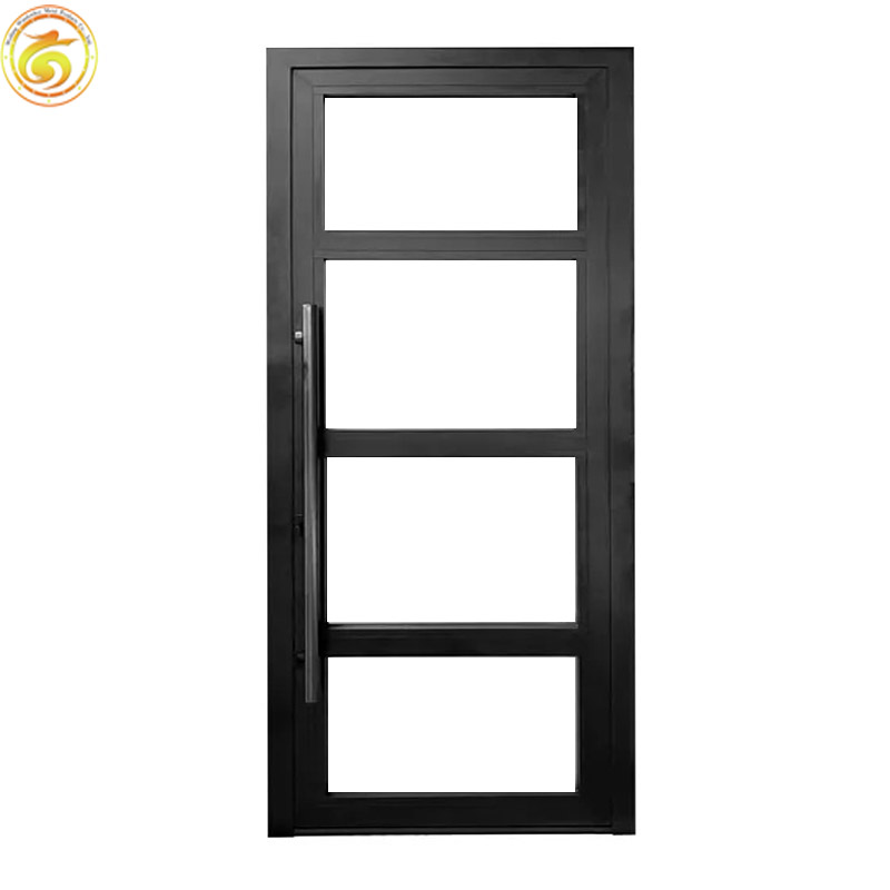 Aluminum Glass Commercial Modern Graphic Design Glass Door Security System Retail Store Glass Front Door
