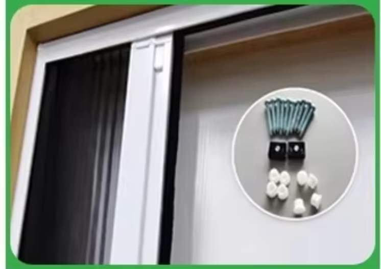 Smooth and Easy to Open and Close Mosquito Net Folding Mesh Doors Pleated Window Polyester Screen Door
