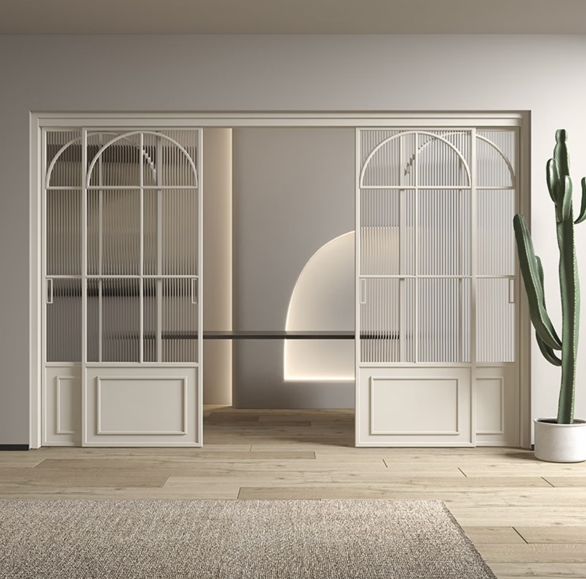 Entry Hurricane Impact Hotel Use French Exterior Thermal Break Aluminum Alloy Patio Doors Double Glazed Tempered LowE Glass TUV