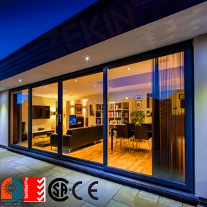 ZEKIN Heavy Duty Aluminum Glass Sliding Doors
