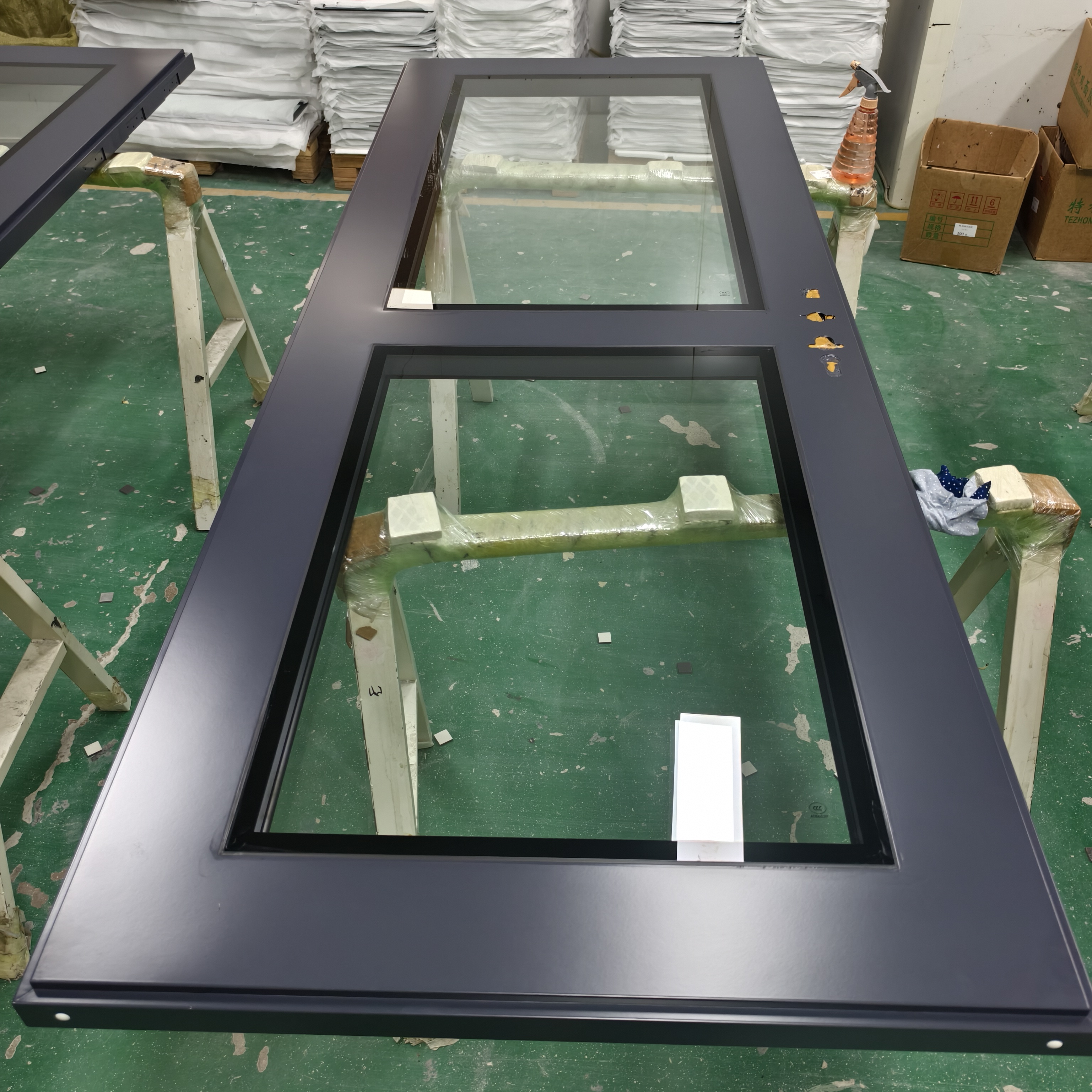 Customized Anti-Theft French Manual Door Aluminum Alloy Bifold Interior Door Patio Folding Doors for Hotel Hospital Office