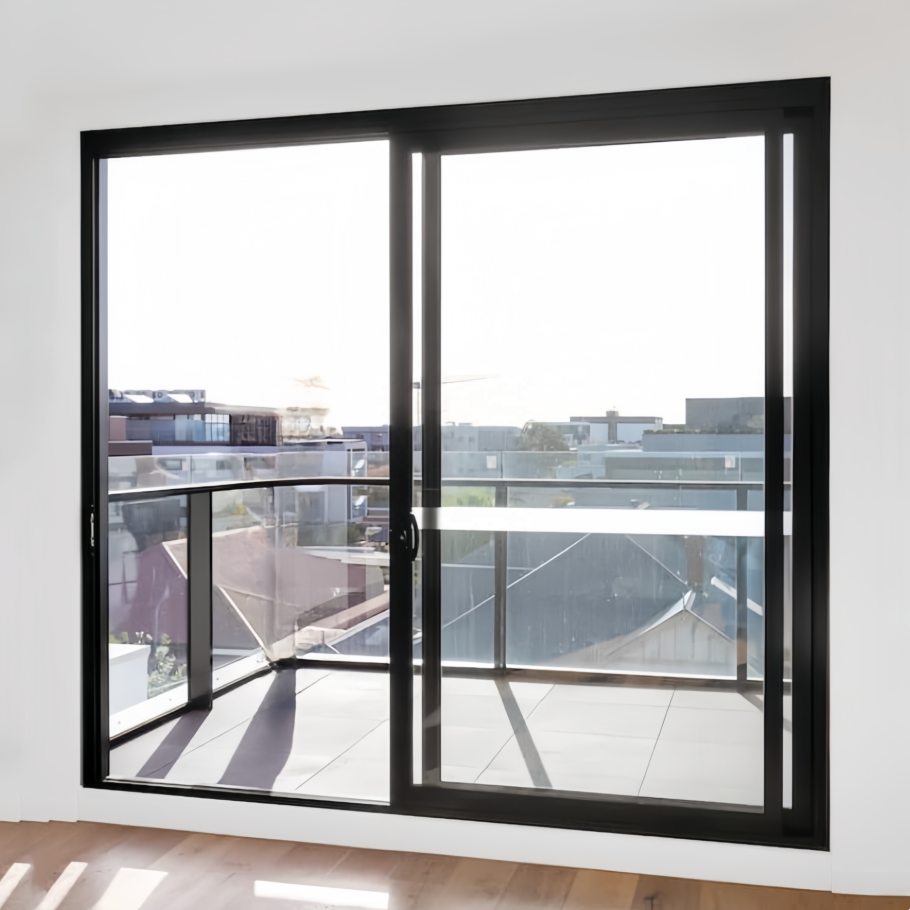 Customized Large Aluminum Sliding Door Narrow Slim Double Triple Glass For Living Room Interior Partition Aluminium Manual