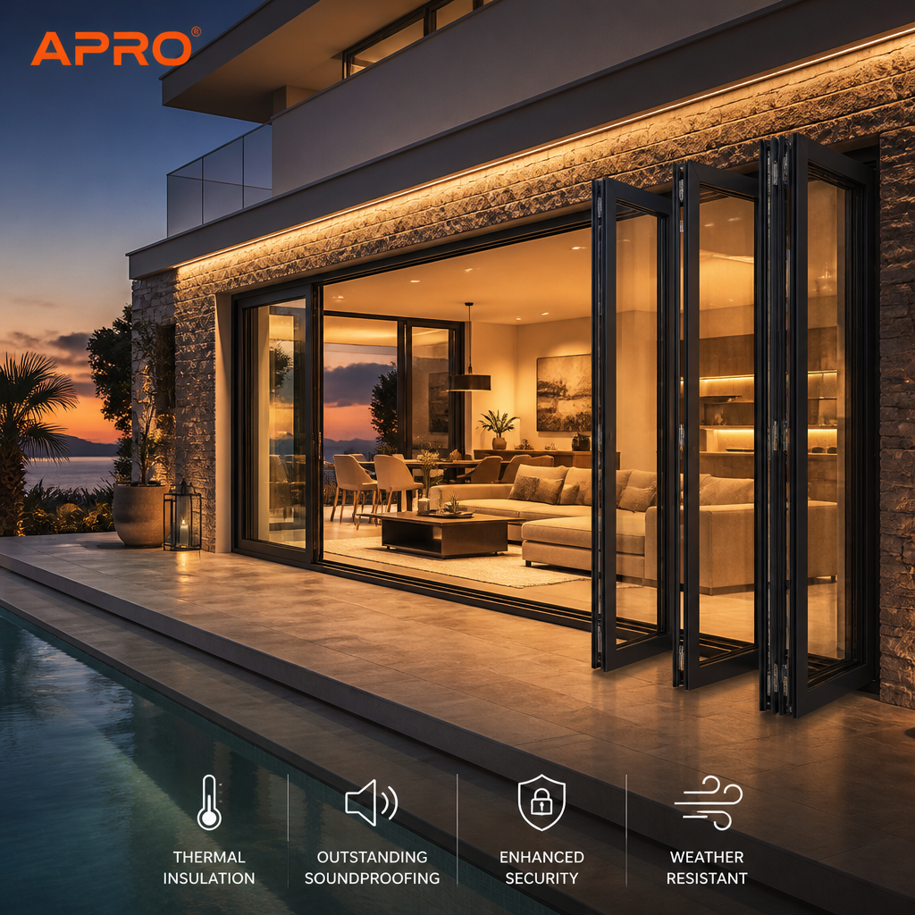 Widest Internal Bifold Doors with Forested Glass Aluminum Fold Roller Magnet Folding Aluminum Doors for Bathroom