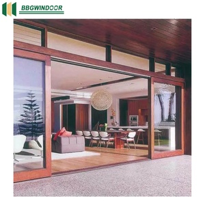 Thermal Break Aluminium Clad Wood Patio Sliding Door