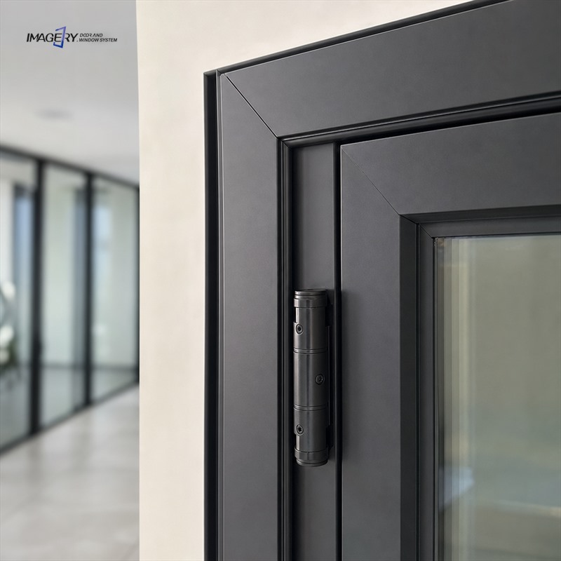 Modern Aluminum Door Minimalist Slim Frame Toughened Glass for Home Office Apartment Renovation Commercial