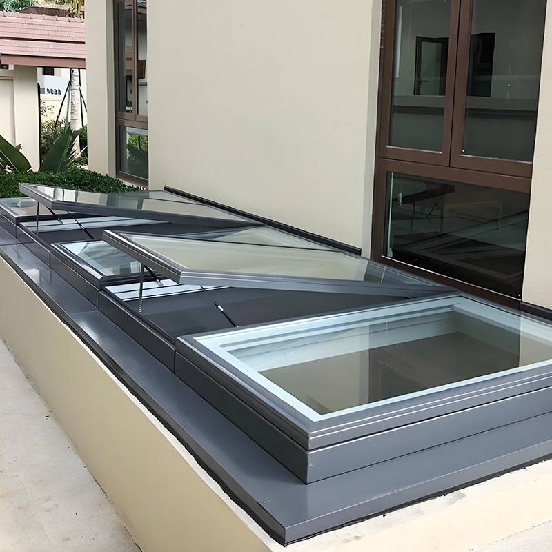 Sliding Security Windows for Home &amp; Shop Front Glass Aluminum Skylight Panoramic Metal Door Windproof Function 5 Year Warranty