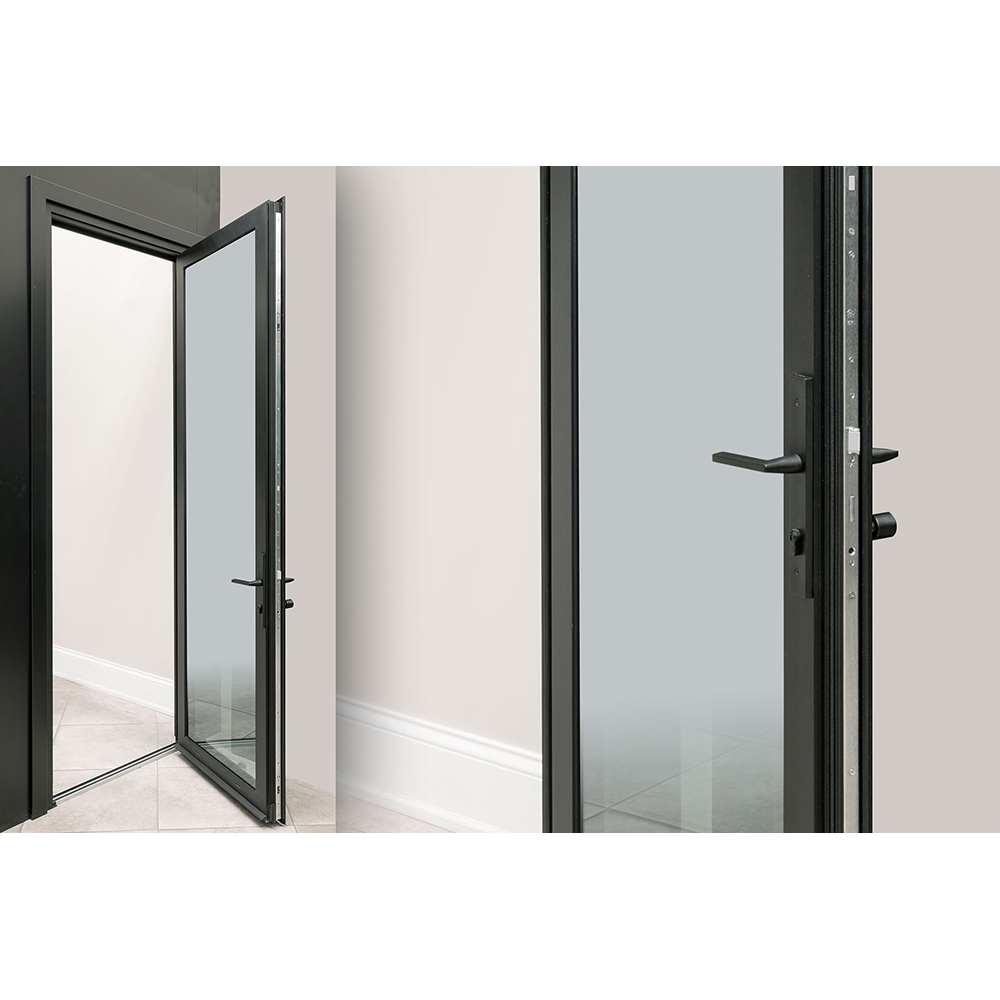 Premium Aluminum Alloy Casement Door Thermal Break Multi-Lock Security Waterproof Minimalist Design for Bedroom Villa Dining Use