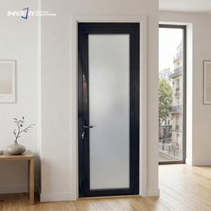 Energy-Saving Aluminum Casement Swing Tempered Glass Door