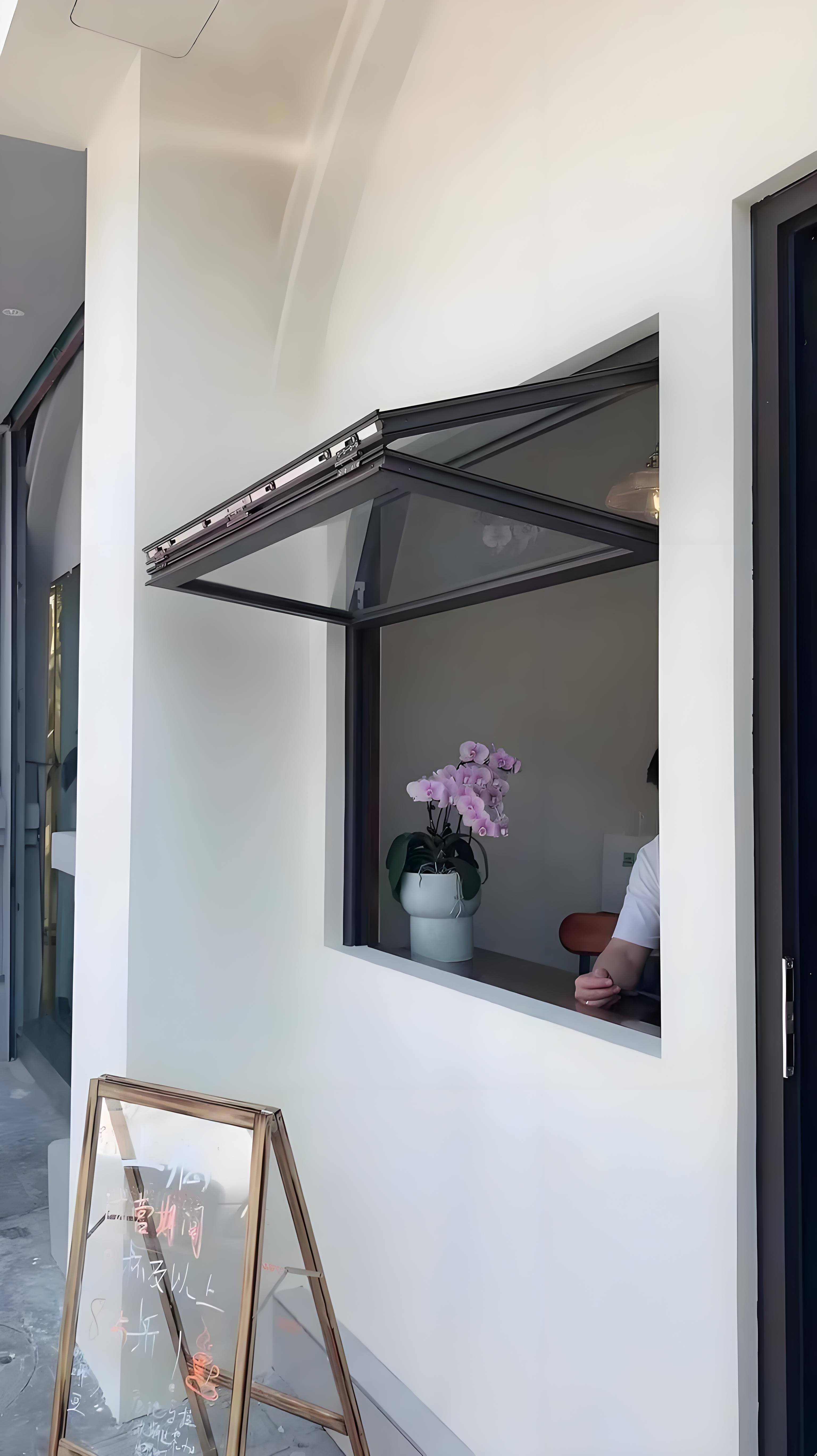 Exterior Aluminum Bifold Window Push-up Folding Windows Soundproof Double Glazed Window For Kitchen