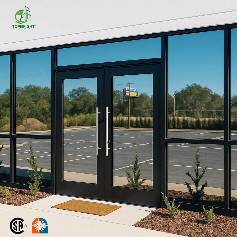 Store Front Glass Entry Door Details