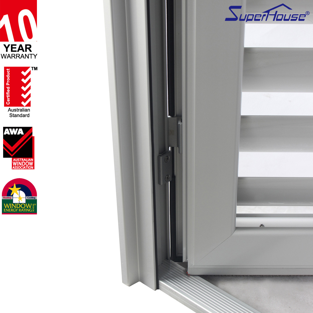 Superhouse Special Aluminium Exterior Aluminium Vented Loure Door With Chinese Best Workmanship