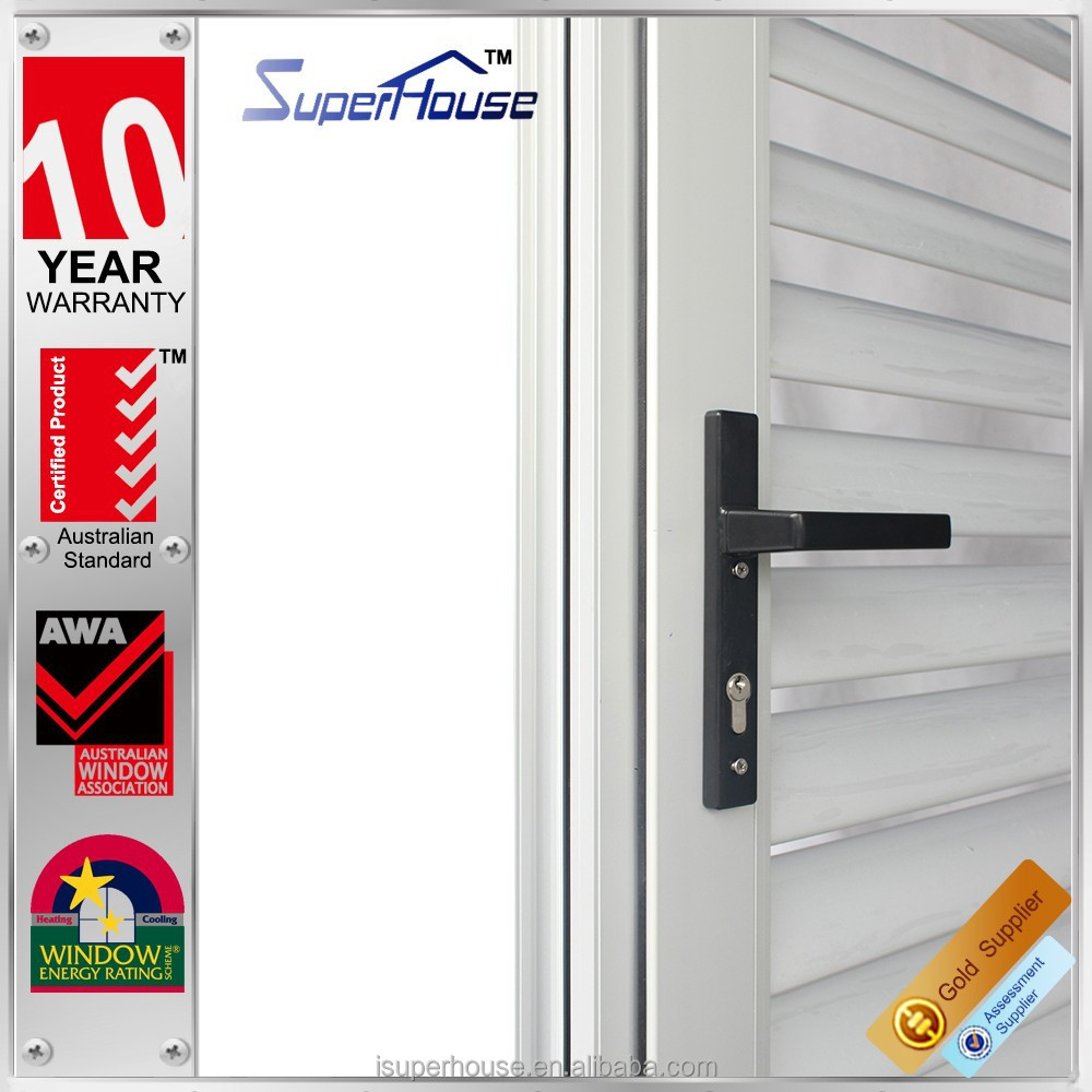 Superhouse Special Aluminium Exterior Aluminium Vented Loure Door With Chinese Best Workmanship