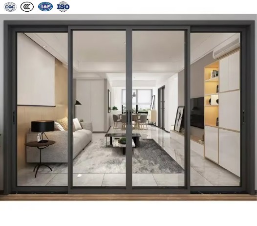 Modern Aluminum Alloy Sliding Windows And Doors With Tempered Glass Soundproof Exterior Use