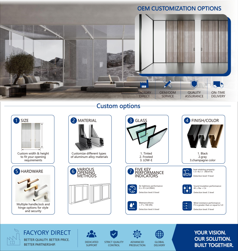 PDP Aluminium Sliding Doors Minimalist Kitchen Balcony Rainbow Glass Door Extremely Narrow Sliding Aluminum Door