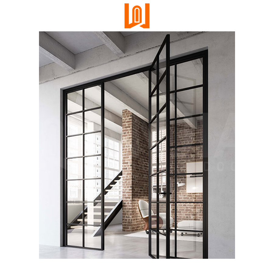 Crittal Style Aluminium French Doors Bedroom Double Glass Swing Casement Doors Aluminum Front Entry Door