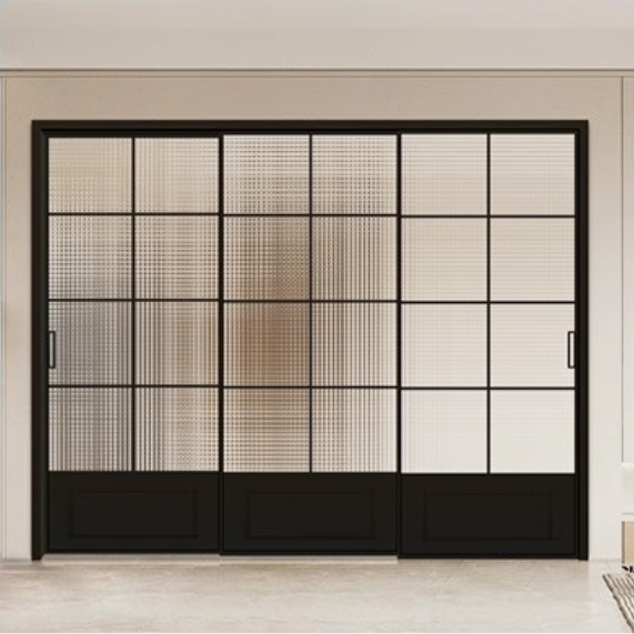 Entry Hurricane Impact Hotel Use French Exterior Thermal Break Aluminum Alloy Patio Doors Double Glazed Tempered LowE Glass TUV