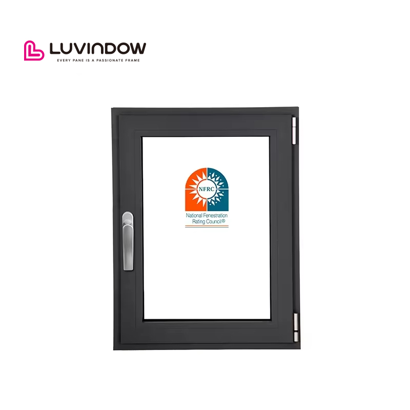 Luvindow NFRC Certified European Style Thermal Break Aluminum Windows Energy Efficient Passive House Tilt Turn Windows