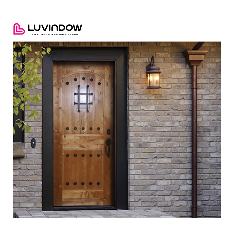 Hot Selling Cheap Modern Finished Solid Wood Honeycomb Glass Entry Door With Windproof Feature For Villa Customized Color