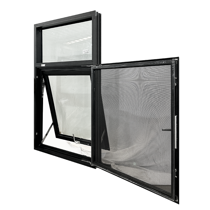 Custom Aluminium Bathroom Ventilation Fixed Glass Awning Window With Screen