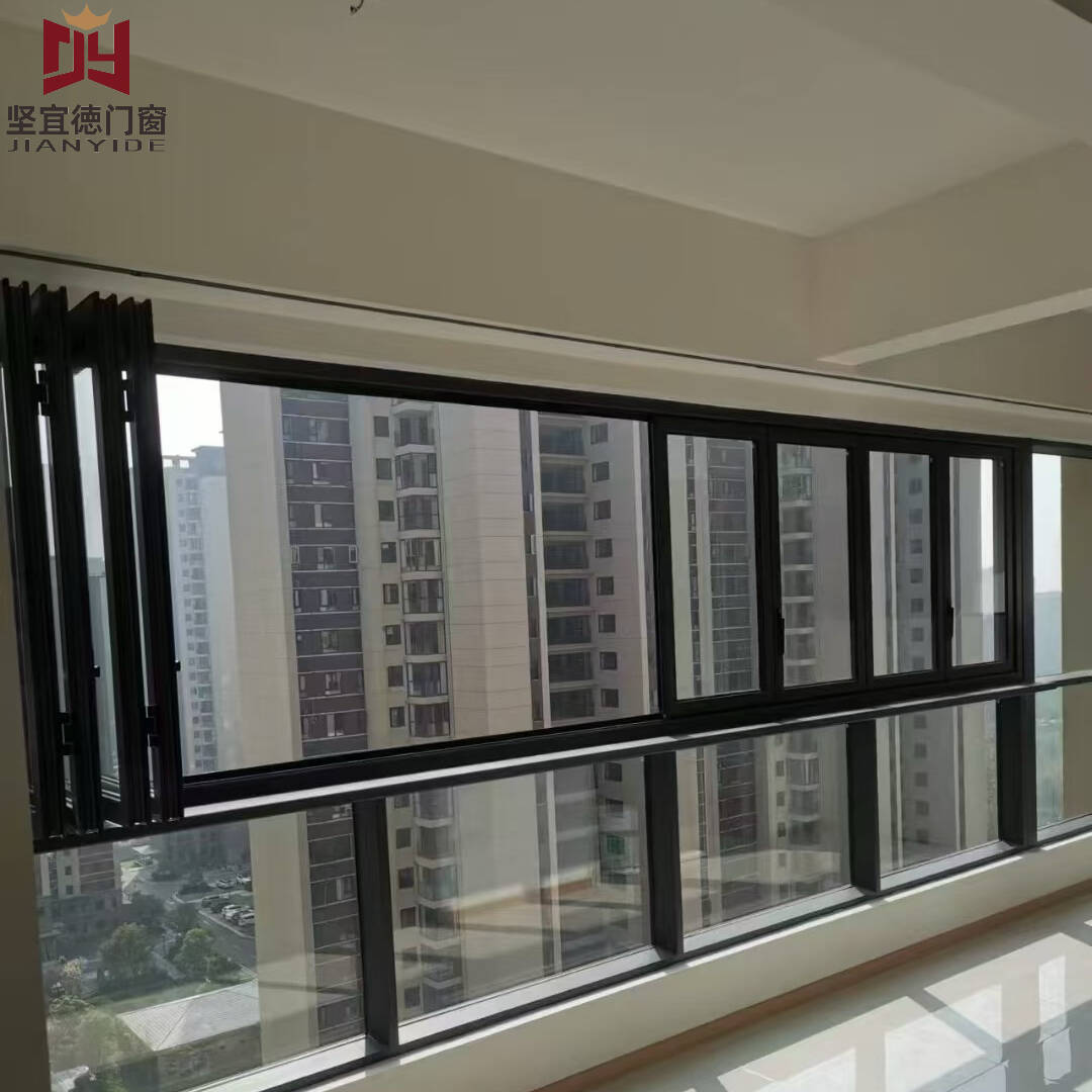 JIANYIDE Modern Aluminum Alloy Sliding Horizontal Folding Window Sound Insulation Folding Screen 5-Year Warranty Bathroom