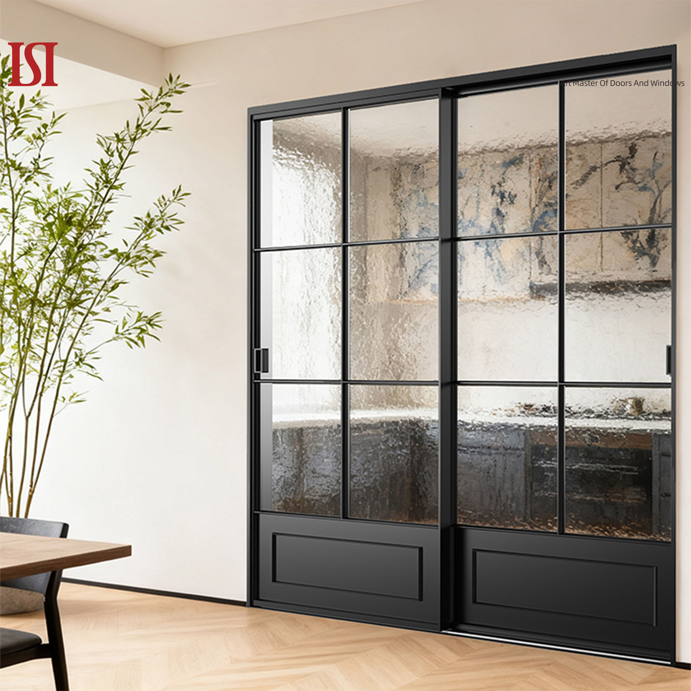 Aluminum Alloy Sliding Doors Sound Heat Insulation Minimalist Design 5-Year Warranty OEM/ODM Customization Interior Hotel Living