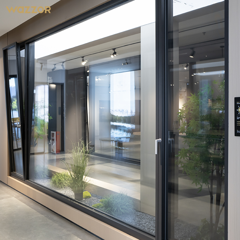 Wazzor Customizable New Style Villa Professional Design Double Glazed Window Aluminium Casement Windows With Screen