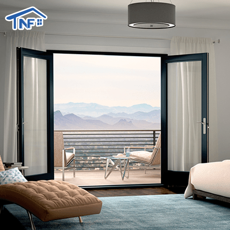 Simple Design Single Door Exterior Aluminum French Door Bathroom Narrow Frame Casement Aluminium Interior Glass Door