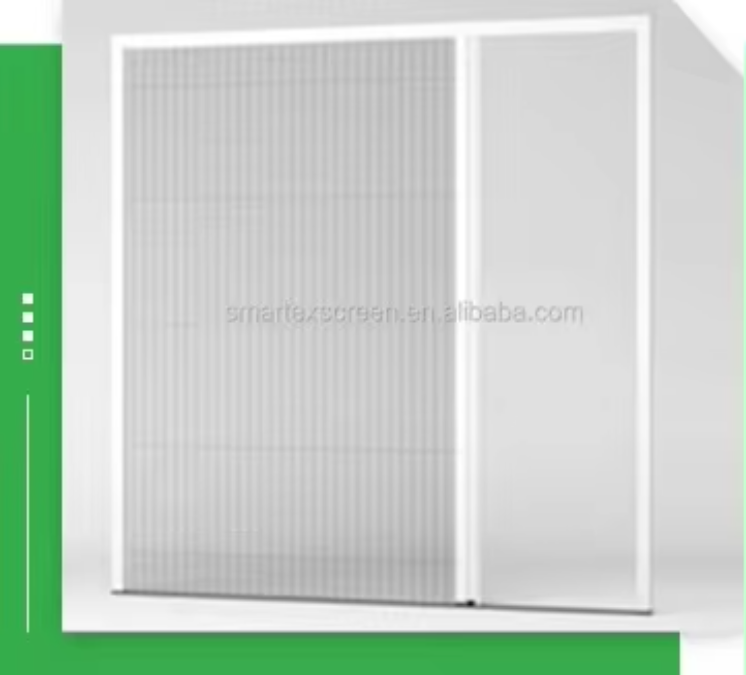 Smooth and Easy to Open and Close Mosquito Net Folding Mesh Doors Pleated Window Polyester Screen Door